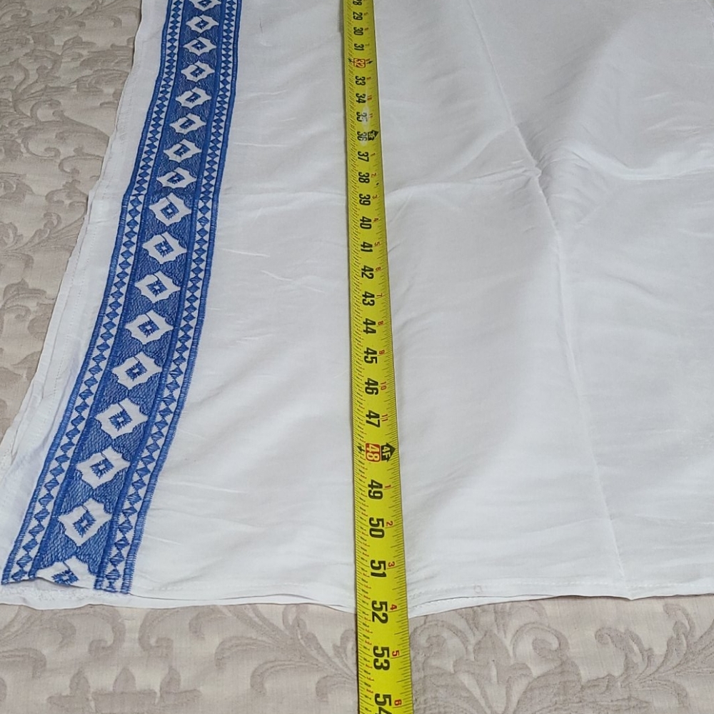 White Beach Maxi Coverup Duster One Size - Picture 13 of 13